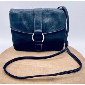 Fossil Crossbody Bag Womens S Black Leather Messenger Purse Wallet